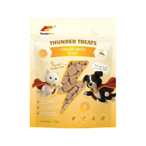 <h6 class="product-name">Thunder Treats</h6><h2 class="product-name">Freeze Dried Duck</h2>